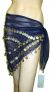 Main image of Belly Dancer Beaded Hip Scarf (Navy/Silver)